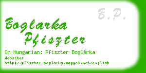 boglarka pfiszter business card
